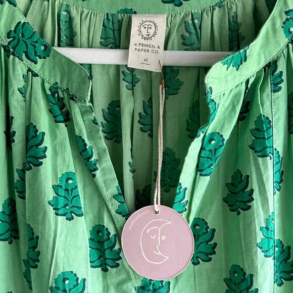 The Printfresh x Paper & Pencil Co. Zinnia Tiered Popover Maxi Dress NWT - Picture 6 of 10